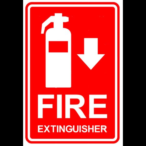 Signs fire extinguisher